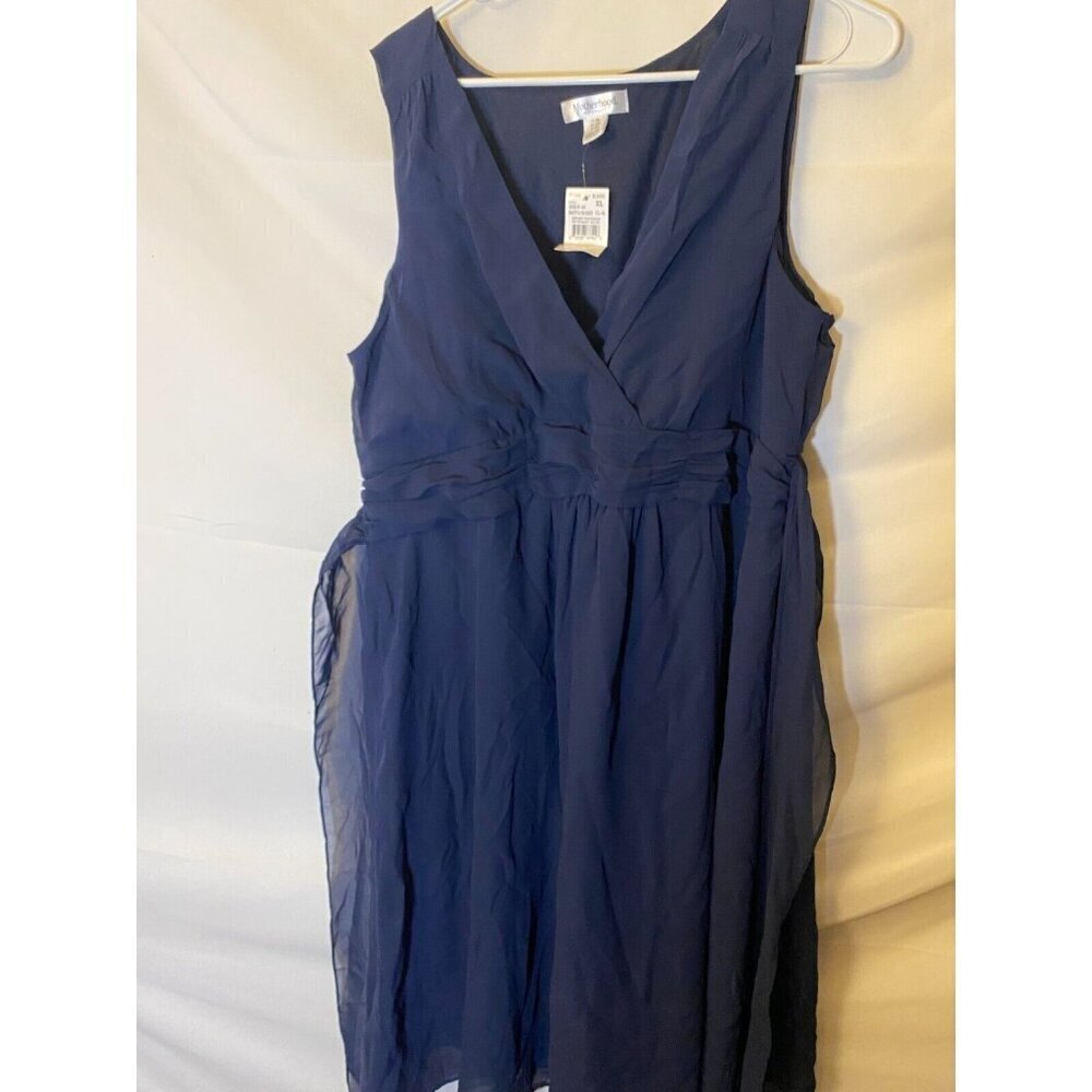 New NWT Motherhood Maternity‎ Dress Size XL Navy V-neck Women’s Photo Shoot